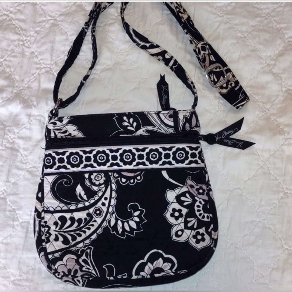 Vera Bradley Paisley Crossbody Purse Black